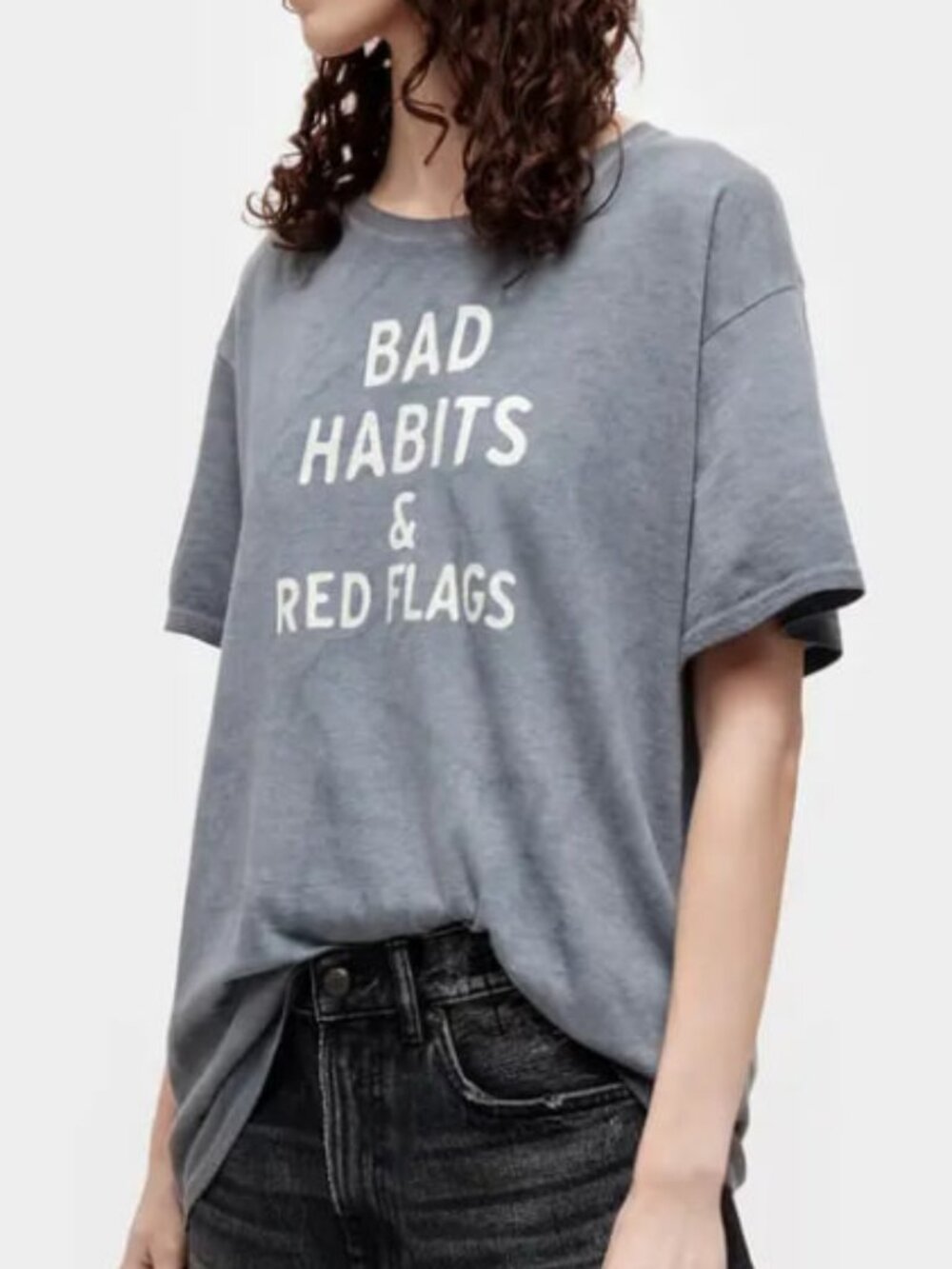 R13 NWOT T-shirt Bad Habits & Red Flags L